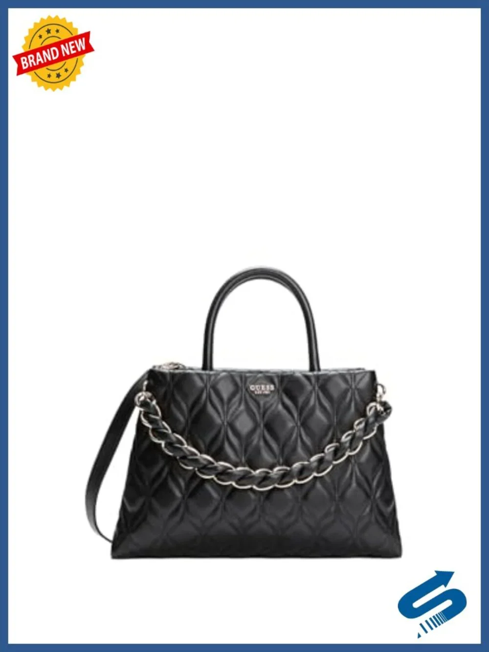 GUESS Women's Maxine Girlfriend Satchel - PU Leather Handbag